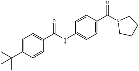 4-tert-butyl-N-[4-(pyrrolidine-1-carbonyl)phenyl]benzamide Structure