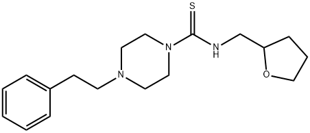 N-(oxolan-2-ylmethyl)-4-(2-phenylethyl)piperazine-1-carbothioamide Struktur