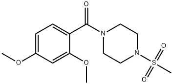 (2,4-dimethoxyphenyl)-(4-methylsulfonylpiperazin-1-yl)methanone Struktur