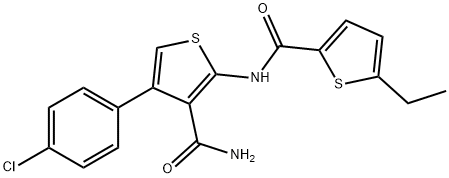 4-(4-chlorophenyl)-2-[(5-ethylthiophene-2-carbonyl)amino]thiophene-3-carboxamide Structure