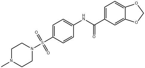 N-[4-(4-methylpiperazin-1-yl)sulfonylphenyl]-1,3-benzodioxole-5-carboxamide Struktur