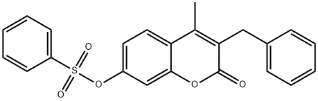 (3-benzyl-4-methyl-2-oxochromen-7-yl) benzenesulfonate Struktur