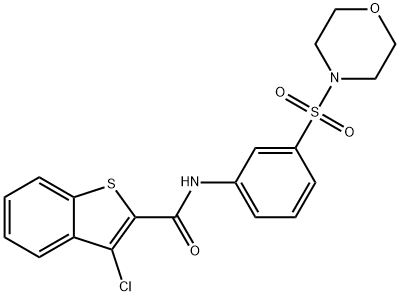 3-chloro-N-(3-morpholin-4-ylsulfonylphenyl)-1-benzothiophene-2-carboxamide Struktur