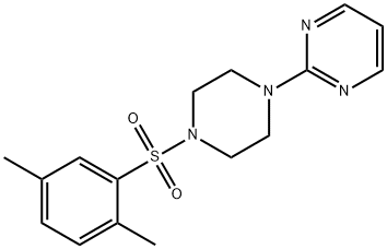 2-[4-(2,5-dimethylphenyl)sulfonylpiperazin-1-yl]pyrimidine Struktur