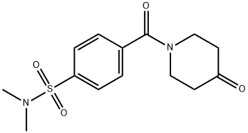 N,N-dimethyl-4-(4-oxopiperidine-1-carbonyl)benzenesulfonamide Struktur