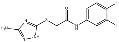 2-[(5-amino-1H-1,2,4-triazol-3-yl)sulfanyl]-N-(3,4-difluorophenyl)acetamide Struktur