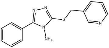 3-phenyl-5-(pyridin-3-ylmethylsulfanyl)-1,2,4-triazol-4-amine Struktur