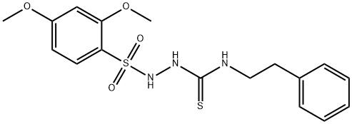 1-[(2,4-dimethoxyphenyl)sulfonylamino]-3-(2-phenylethyl)thiourea Structure