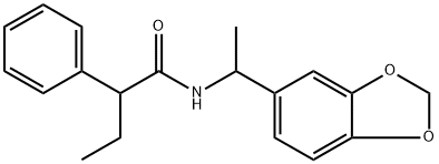 N-[1-(1,3-benzodioxol-5-yl)ethyl]-2-phenylbutanamide Struktur