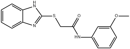 2-(1H-benzimidazol-2-ylsulfanyl)-N-(3-methoxyphenyl)acetamide Struktur