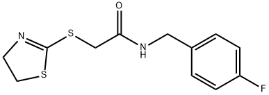 2-(4,5-dihydro-1,3-thiazol-2-ylsulfanyl)-N-[(4-fluorophenyl)methyl]acetamide Struktur