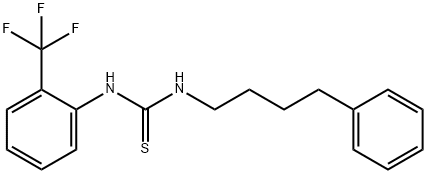 1-(4-phenylbutyl)-3-[2-(trifluoromethyl)phenyl]thiourea Struktur