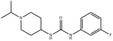 1-(3-fluorophenyl)-3-(1-propan-2-ylpiperidin-4-yl)urea Struktur