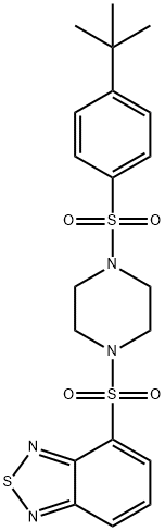 4-[4-(4-tert-butylphenyl)sulfonylpiperazin-1-yl]sulfonyl-2,1,3-benzothiadiazole Struktur