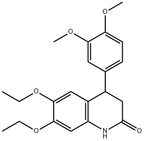 4-(3,4-dimethoxyphenyl)-6,7-diethoxy-3,4-dihydro-1H-quinolin-2-one Struktur