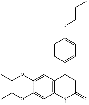 6,7-diethoxy-4-(4-propoxyphenyl)-3,4-dihydro-1H-quinolin-2-one Struktur