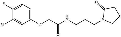 2-(3-chloro-4-fluorophenoxy)-N-[3-(2-oxopyrrolidin-1-yl)propyl]acetamide Struktur