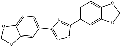 3,5-bis(1,3-benzodioxol-5-yl)-1,2,4-oxadiazole Struktur