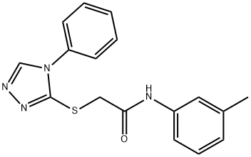 N-(3-methylphenyl)-2-[(4-phenyl-1,2,4-triazol-3-yl)sulfanyl]acetamide Struktur