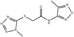 N-(4-methyl-1,2,5-oxadiazol-3-yl)-2-(1-methyltetrazol-5-yl)sulfanylacetamide Struktur