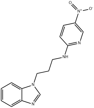 N-[3-(benzimidazol-1-yl)propyl]-5-nitropyridin-2-amine Struktur