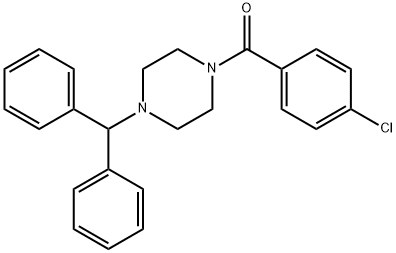 (4-benzhydrylpiperazin-1-yl)-(4-chlorophenyl)methanone Struktur