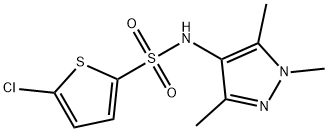 5-chloro-N-(1,3,5-trimethylpyrazol-4-yl)thiophene-2-sulfonamide Struktur