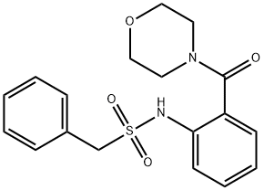 N-[2-(morpholine-4-carbonyl)phenyl]-1-phenylmethanesulfonamide Struktur