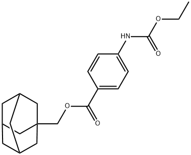 1-adamantylmethyl 4-(ethoxycarbonylamino)benzoate Struktur