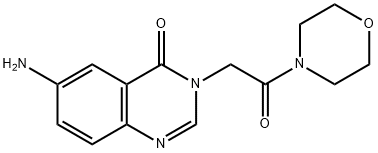 6-amino-3-(2-morpholin-4-yl-2-oxoethyl)quinazolin-4-one Struktur