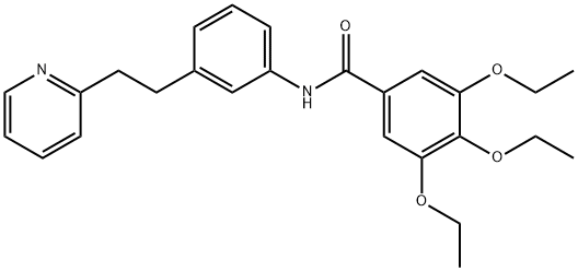 3,4,5-triethoxy-N-[3-(2-pyridin-2-ylethyl)phenyl]benzamide Struktur