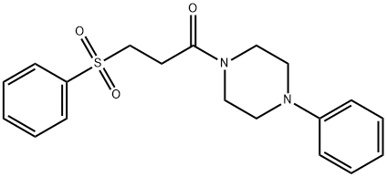 3-(benzenesulfonyl)-1-(4-phenylpiperazin-1-yl)propan-1-one Struktur