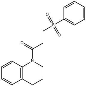 3-(benzenesulfonyl)-1-(3,4-dihydro-2H-quinolin-1-yl)propan-1-one Struktur