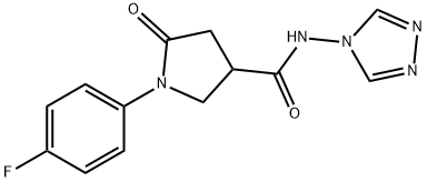 1-(4-fluorophenyl)-5-oxo-N-(1,2,4-triazol-4-yl)pyrrolidine-3-carboxamide Struktur