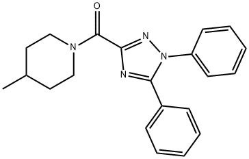 (1,5-diphenyl-1,2,4-triazol-3-yl)-(4-methylpiperidin-1-yl)methanone Struktur