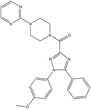 [1-(4-methoxyphenyl)-5-phenyl-1,2,4-triazol-3-yl]-(4-pyrimidin-2-ylpiperazin-1-yl)methanone Struktur