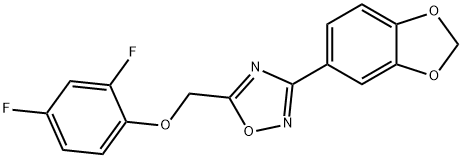 3-(1,3-benzodioxol-5-yl)-5-[(2,4-difluorophenoxy)methyl]-1,2,4-oxadiazole Struktur