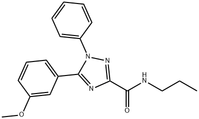 5-(3-methoxyphenyl)-1-phenyl-N-propyl-1,2,4-triazole-3-carboxamide Struktur