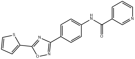 N-[4-(5-thiophen-2-yl-1,2,4-oxadiazol-3-yl)phenyl]pyridine-3-carboxamide Structure