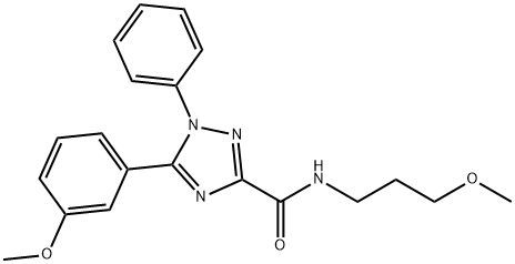 5-(3-methoxyphenyl)-N-(3-methoxypropyl)-1-phenyl-1,2,4-triazole-3-carboxamide Struktur