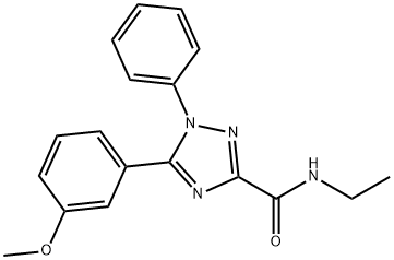 N-ethyl-5-(3-methoxyphenyl)-1-phenyl-1,2,4-triazole-3-carboxamide Struktur