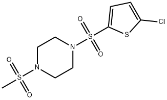 1-(5-chlorothiophen-2-yl)sulfonyl-4-methylsulfonylpiperazine Struktur