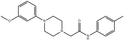 2-[4-(3-methoxyphenyl)piperazin-1-yl]-N-(4-methylphenyl)acetamide Struktur