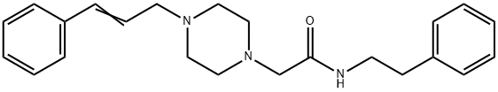 N-(2-phenylethyl)-2-[4-[(E)-3-phenylprop-2-enyl]piperazin-1-yl]acetamide Struktur