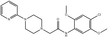 N-(4-chloro-2,5-dimethoxyphenyl)-2-(4-pyridin-2-ylpiperazin-1-yl)acetamide Struktur