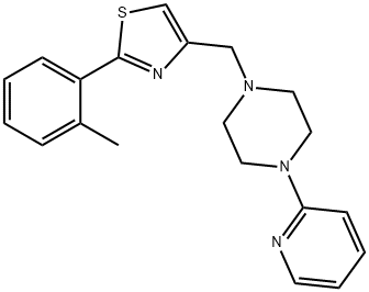 2-(2-methylphenyl)-4-[(4-pyridin-2-ylpiperazin-1-yl)methyl]-1,3-thiazole Struktur