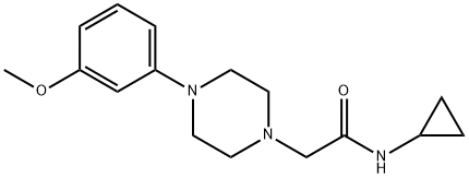 N-cyclopropyl-2-[4-(3-methoxyphenyl)piperazin-1-yl]acetamide Struktur