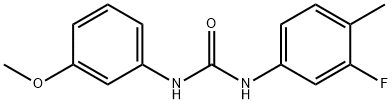 1-(3-fluoro-4-methylphenyl)-3-(3-methoxyphenyl)urea Struktur