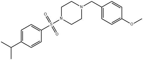 1-[(4-methoxyphenyl)methyl]-4-(4-propan-2-ylphenyl)sulfonylpiperazine Struktur