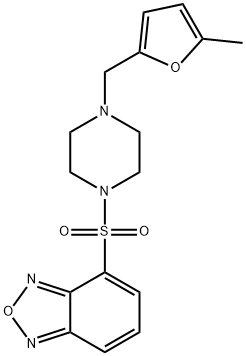 4-[4-[(5-methylfuran-2-yl)methyl]piperazin-1-yl]sulfonyl-2,1,3-benzoxadiazole Struktur